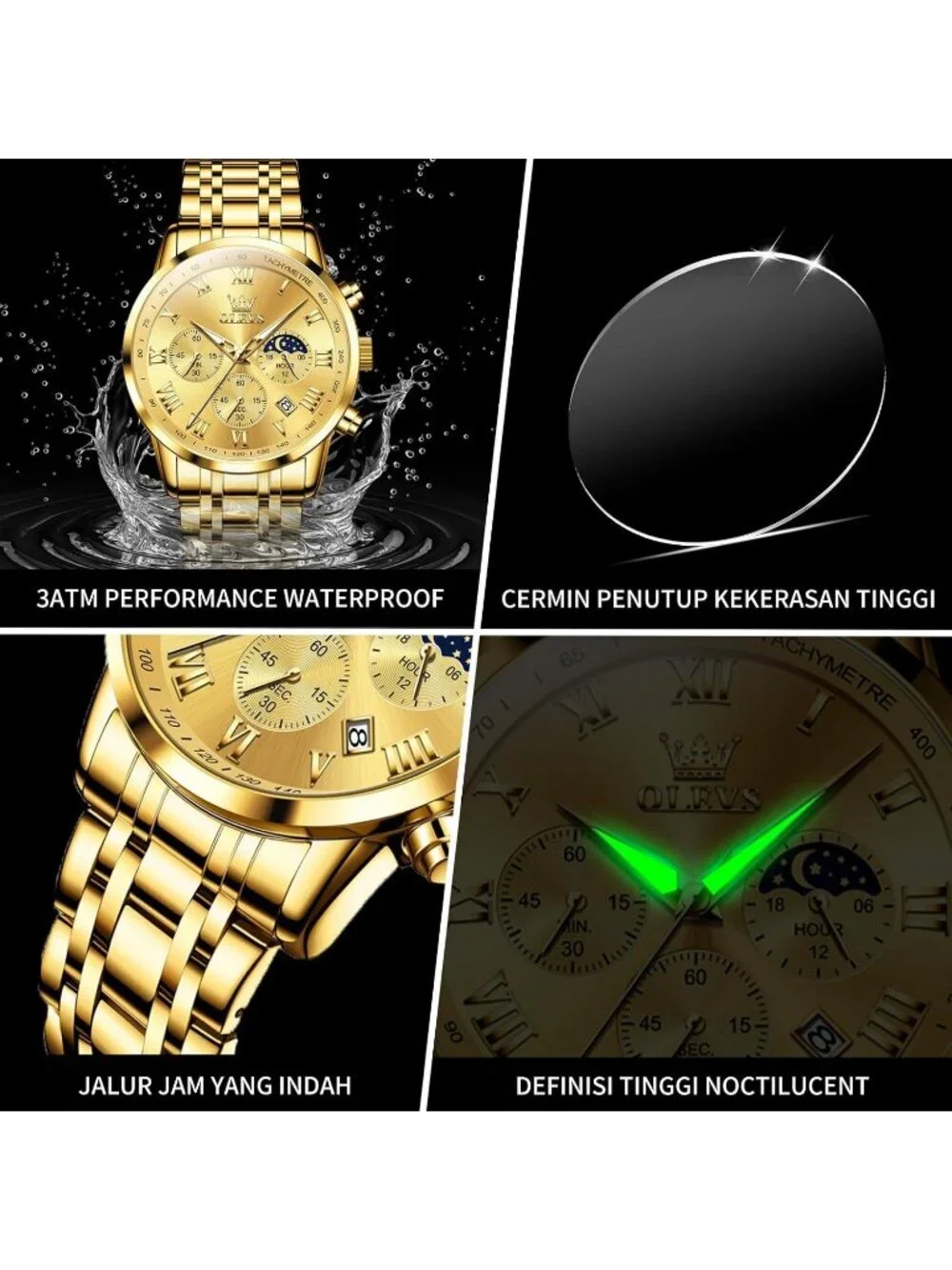 Olevs gold watches